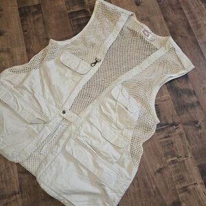 Banana Republic Vintage Heritage River Fisherman Safari Vest Khaki [Large]